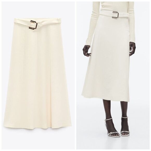 ZARA FULL MIDI SKIRT - Picture 3 of 8